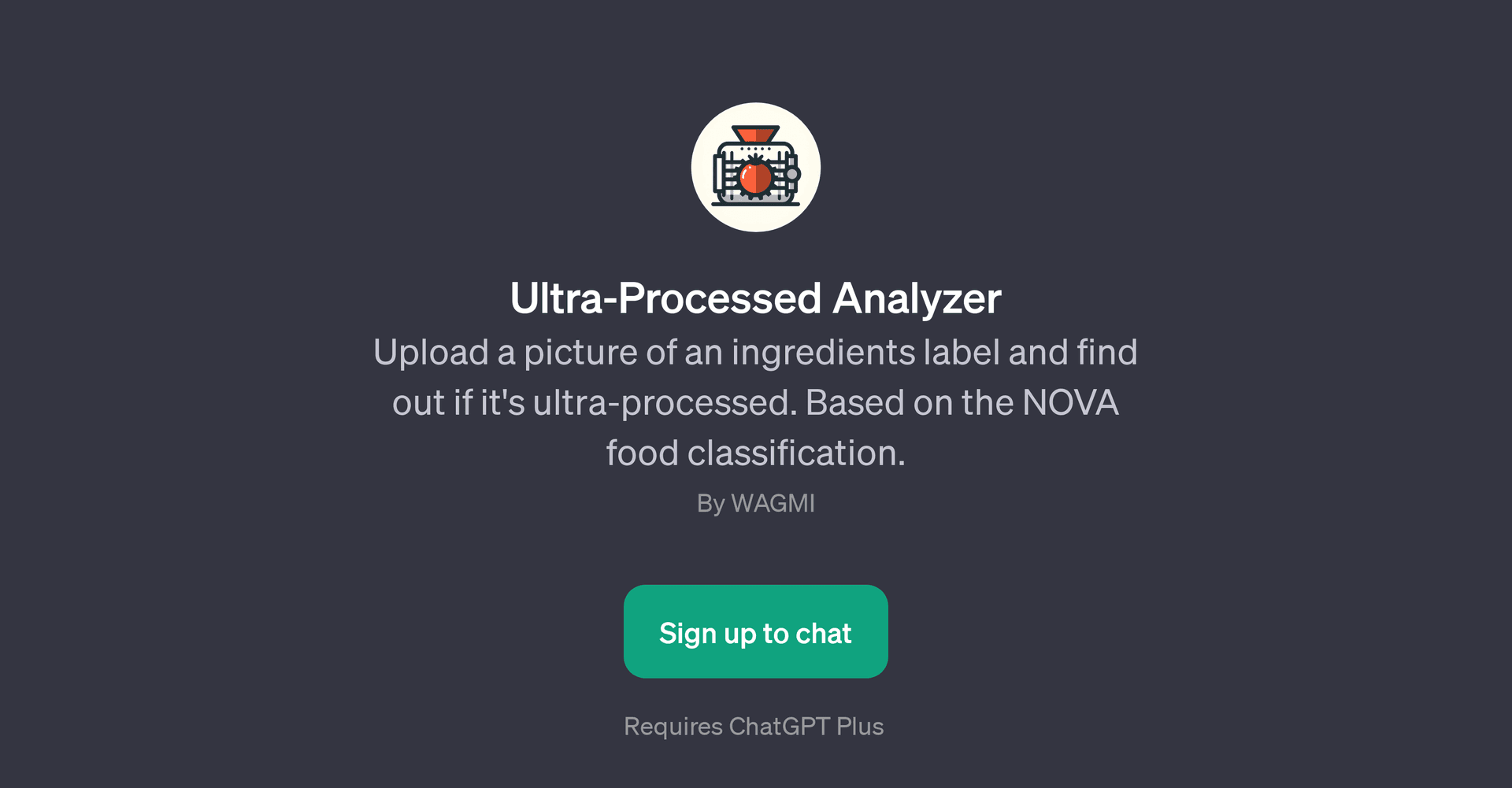 Ultra-Processed Analyzer