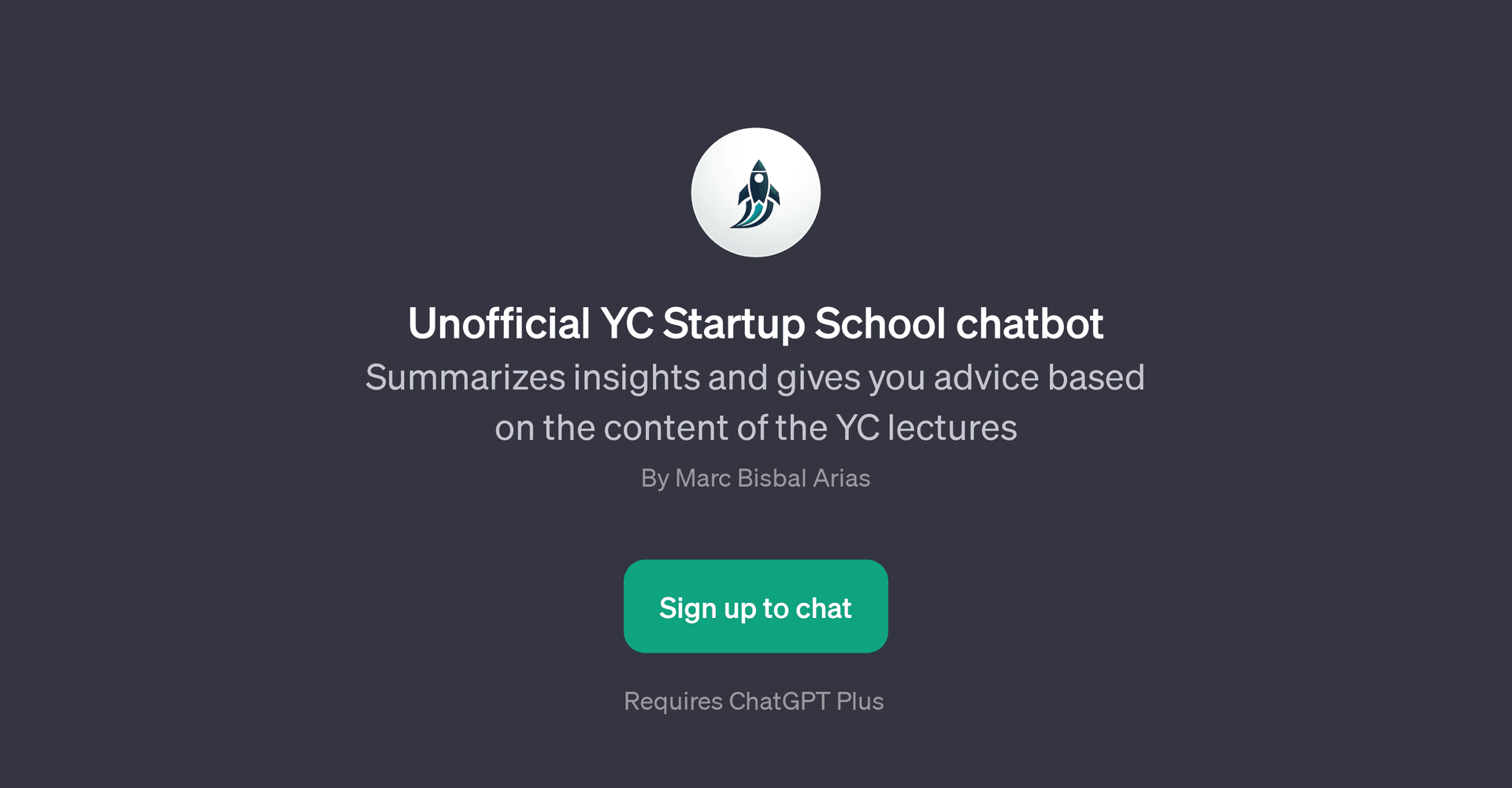 Unofficial YC Startup School Chatbot