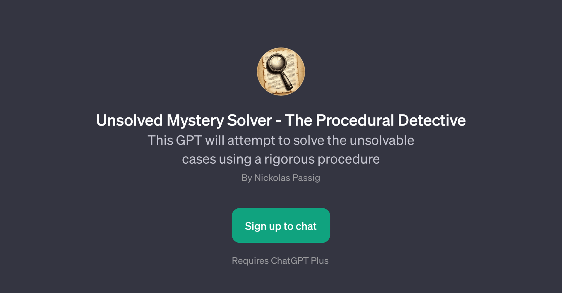 Unsolved Mystery Solver - The Procedural Detective