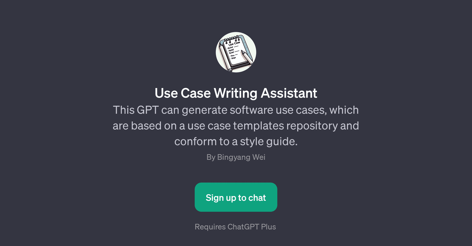 Use Case Writing Assistant