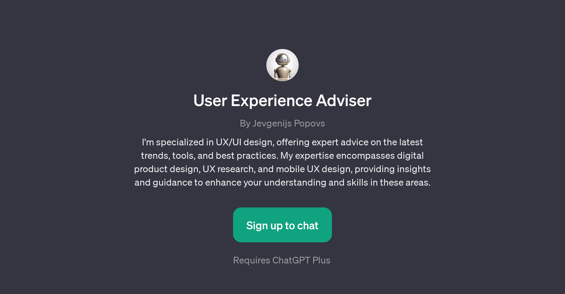User Experience Adviser