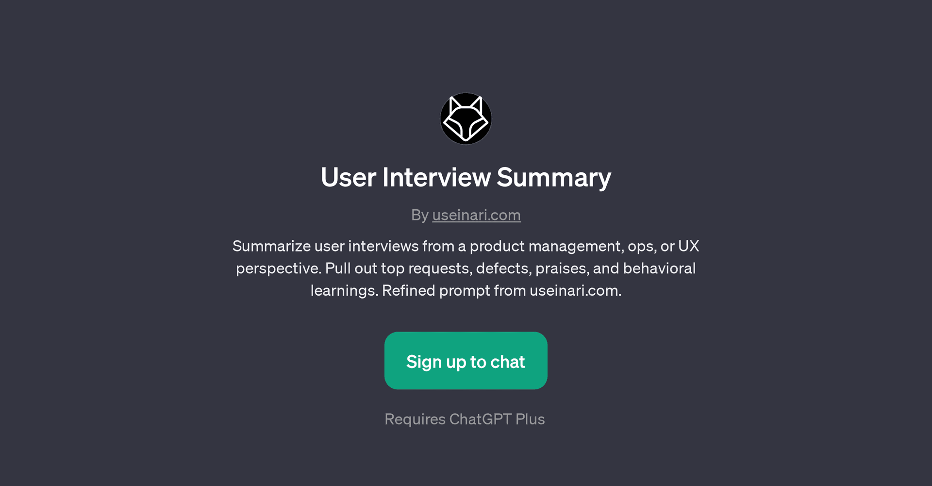User Interview Summary