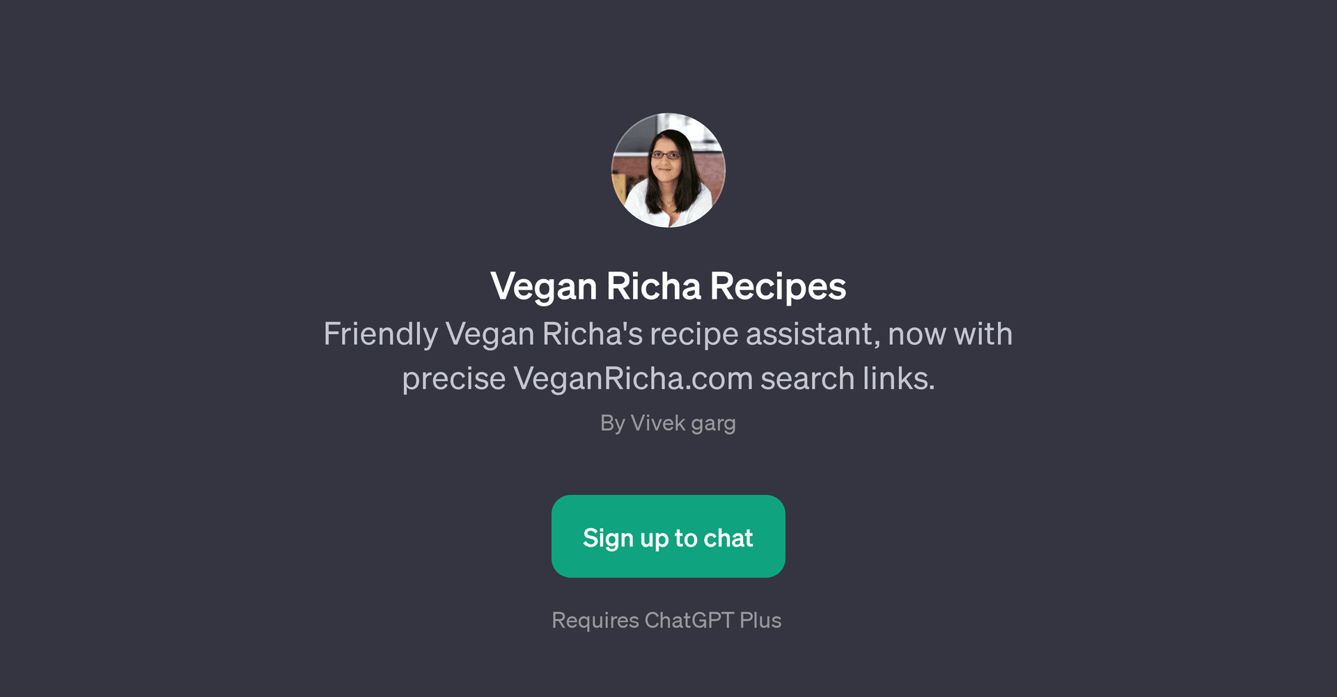 Vegan Richa Recipes GPT