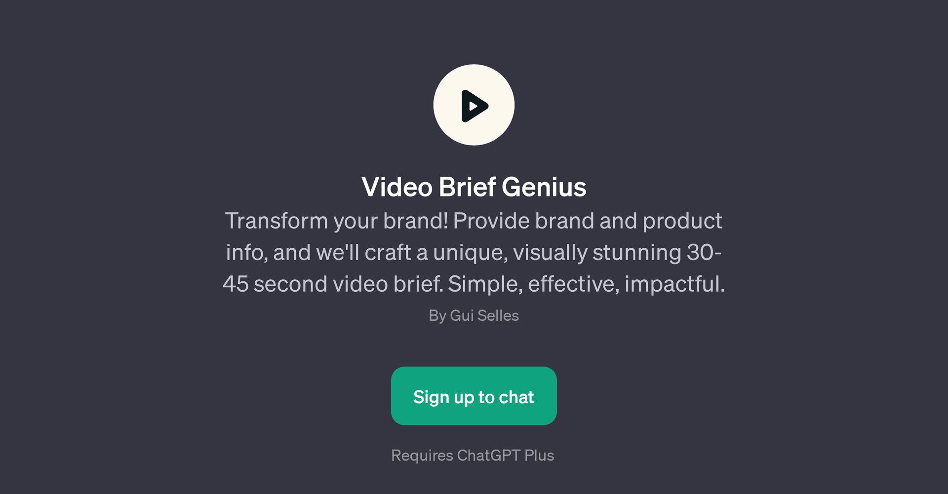 Video Brief Genius