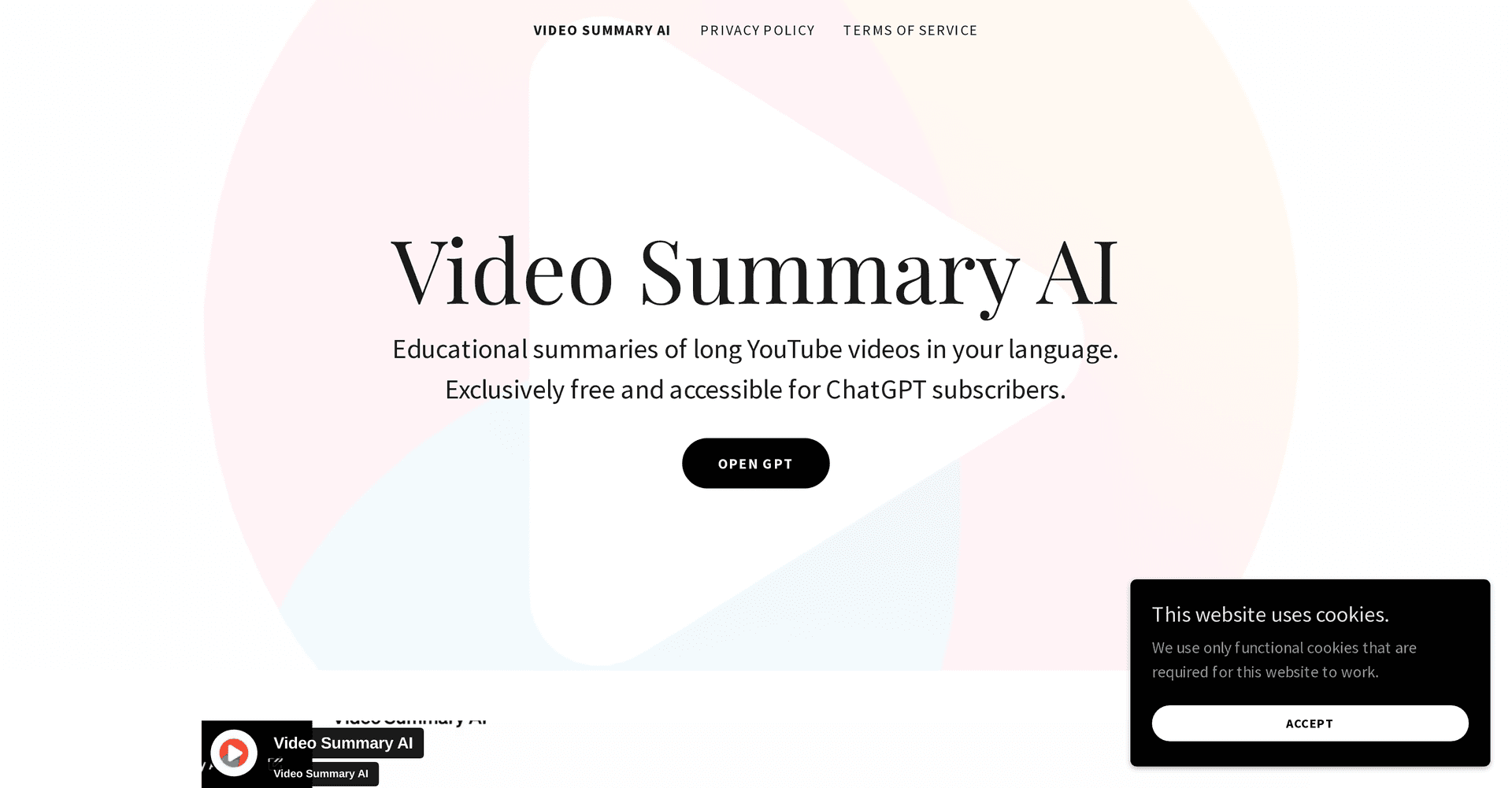 VideoSummaryAI