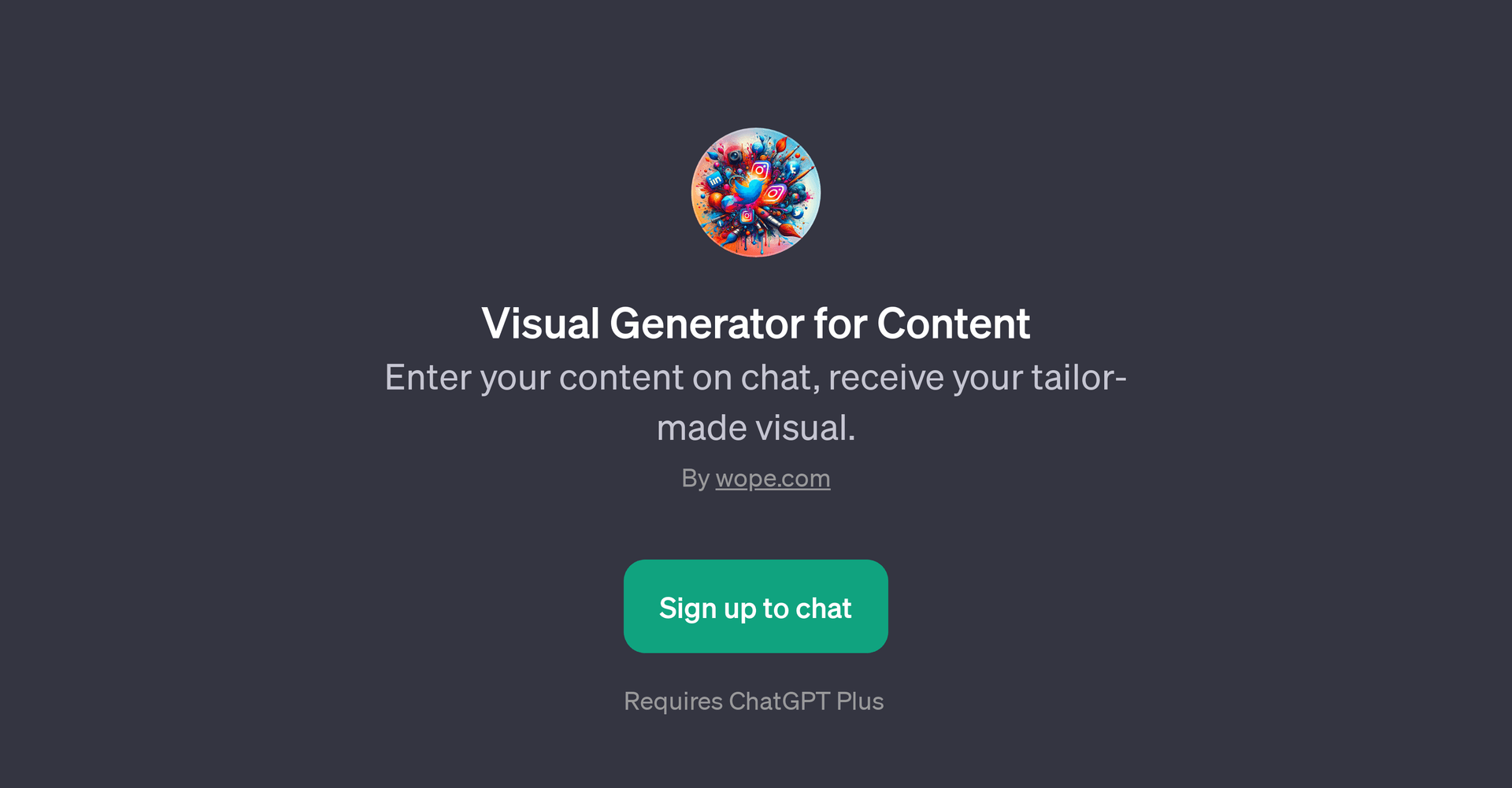 Visual Generator for Content