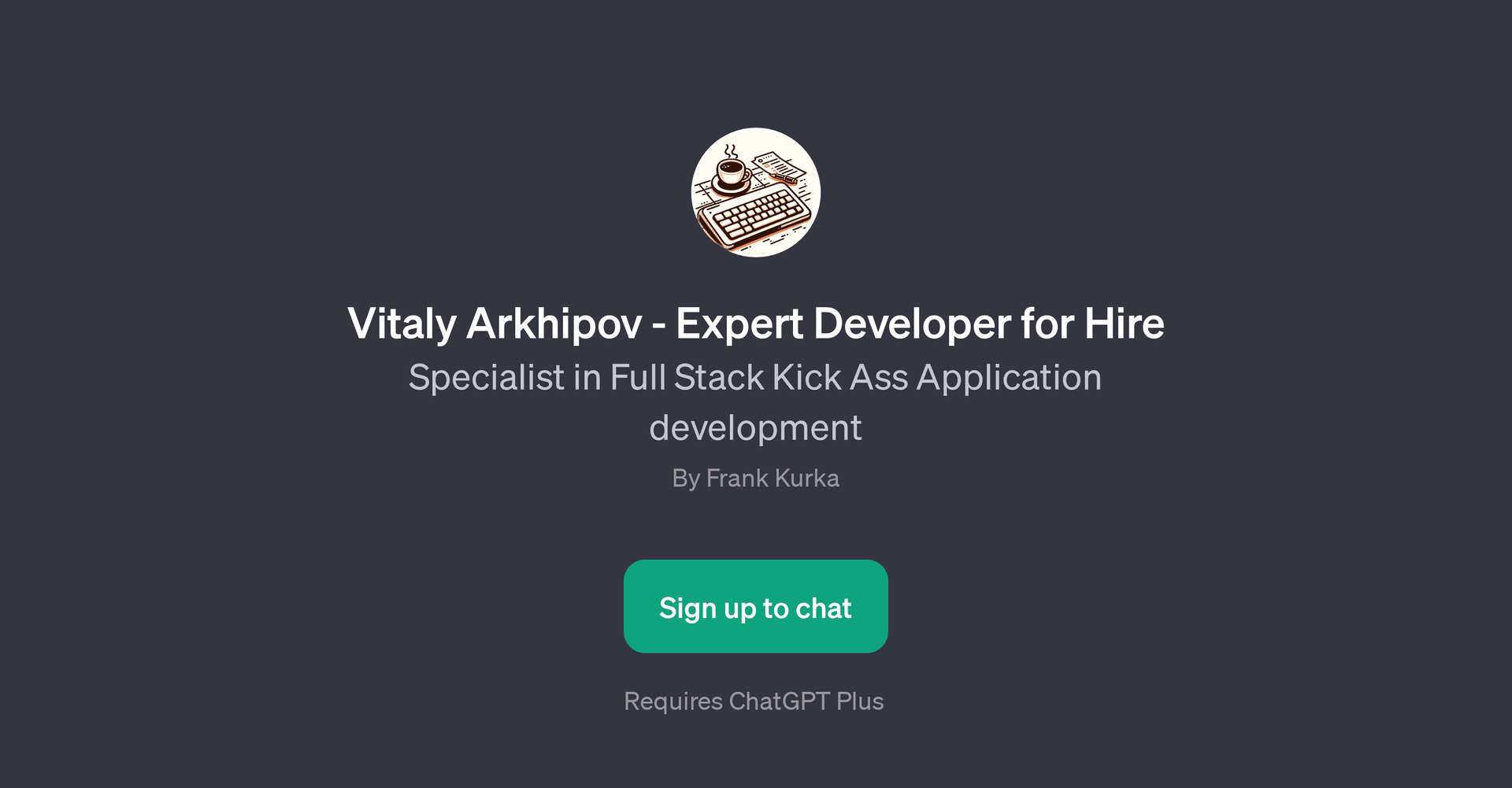 Vitaly Arkhipov - Expert Developer for Hire GPT