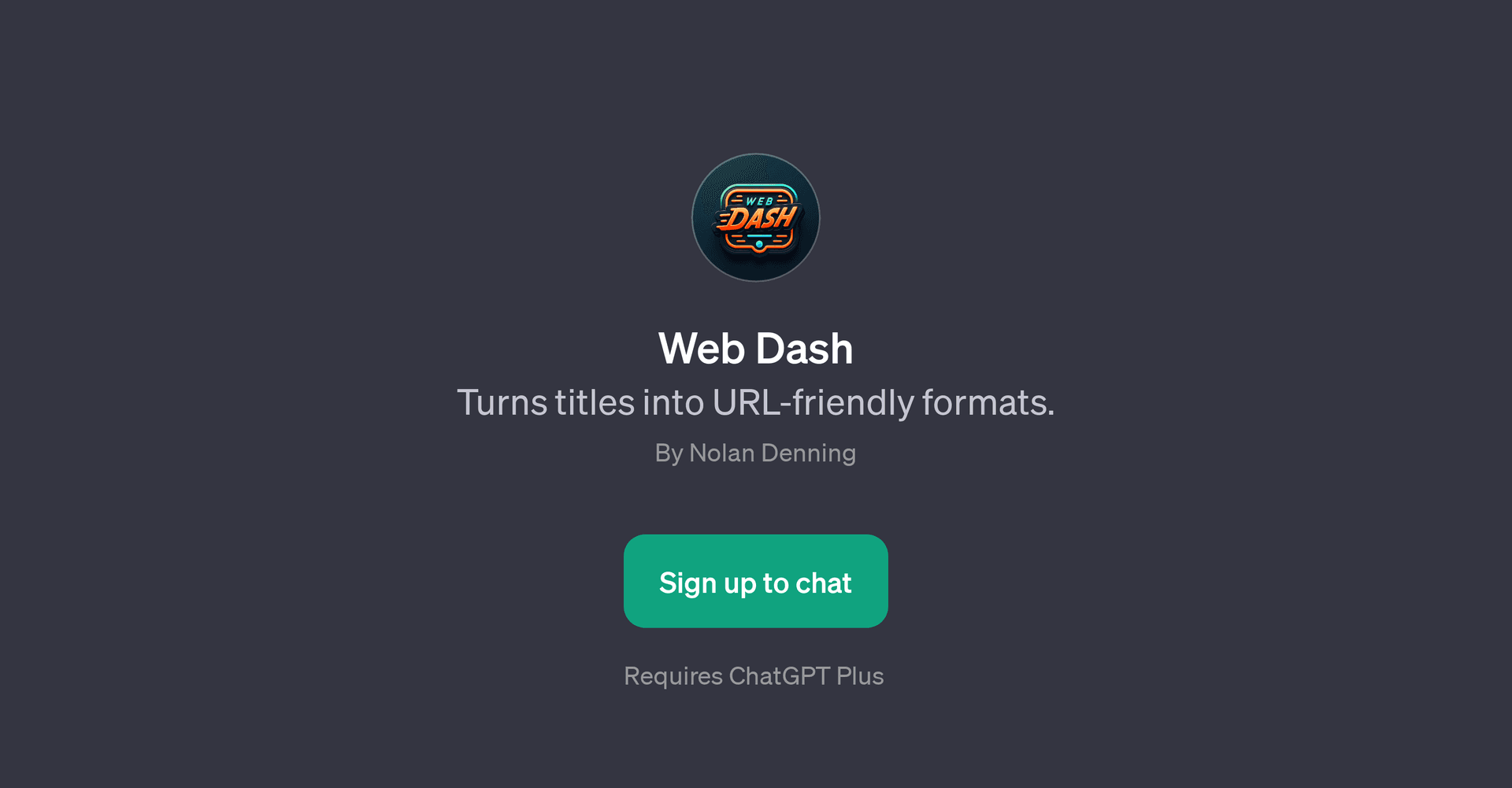 Web Dash