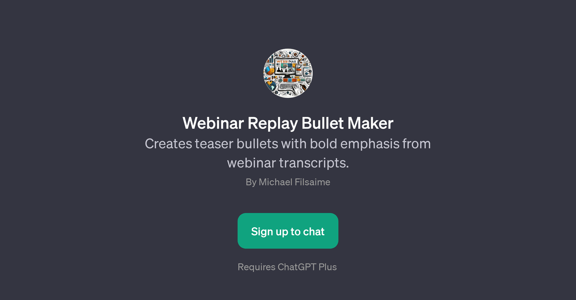 Webinar Replay Bullet Maker