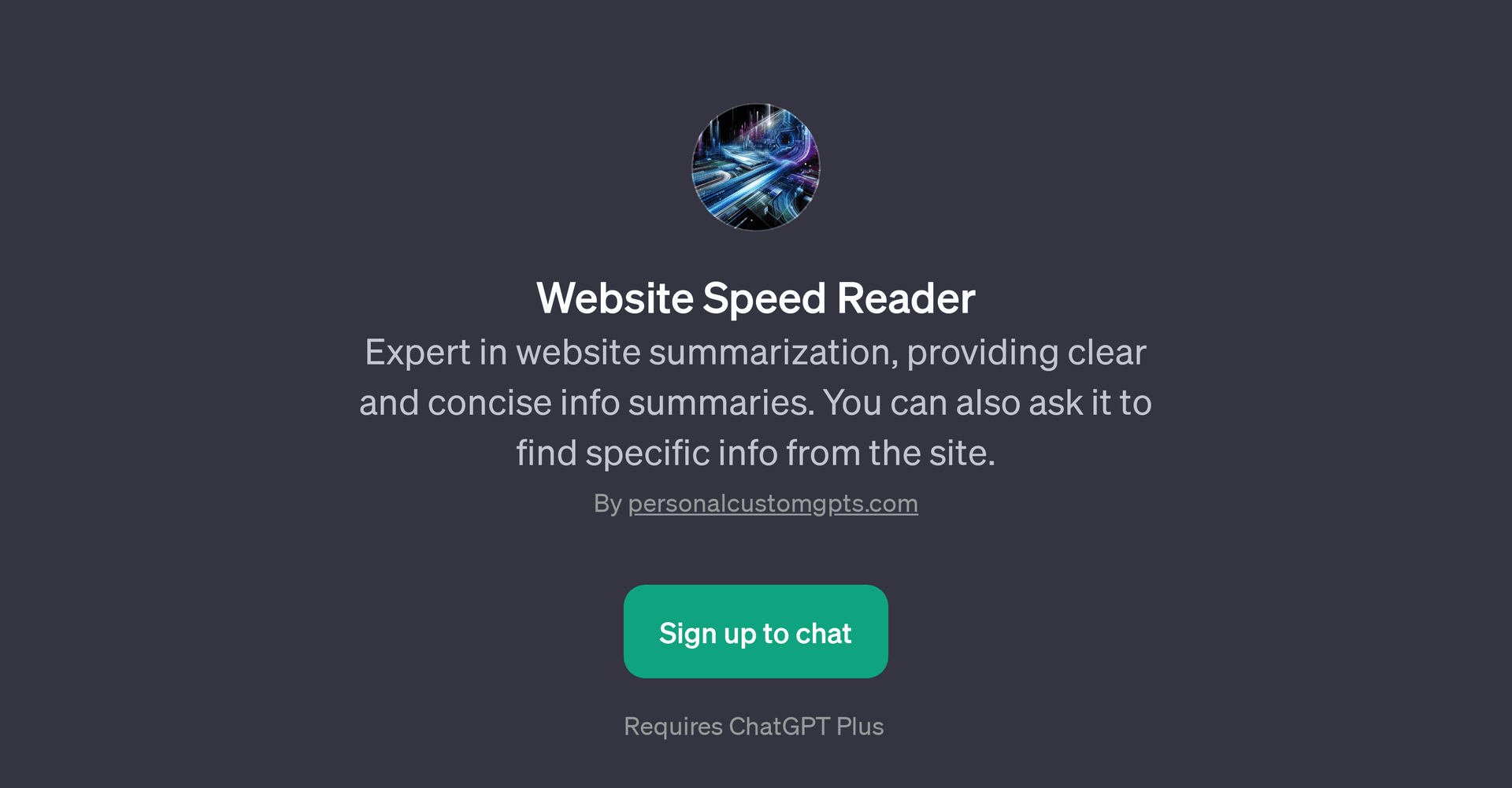 Website Speed Reader