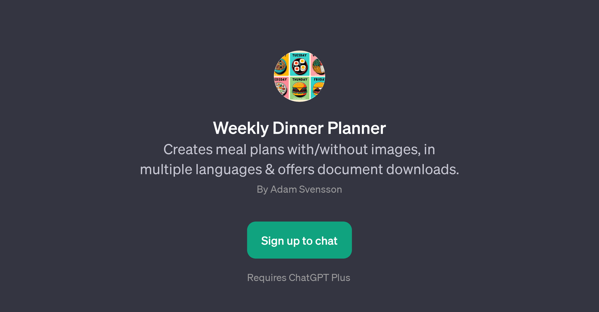 Weekly Dinner Planner