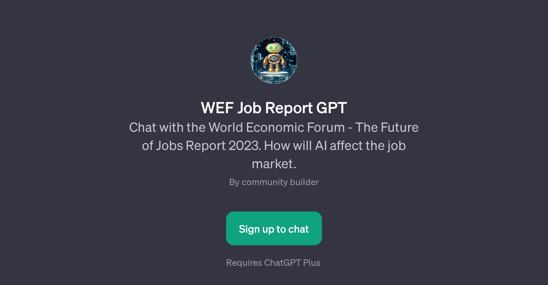 WEF Job Report GPT