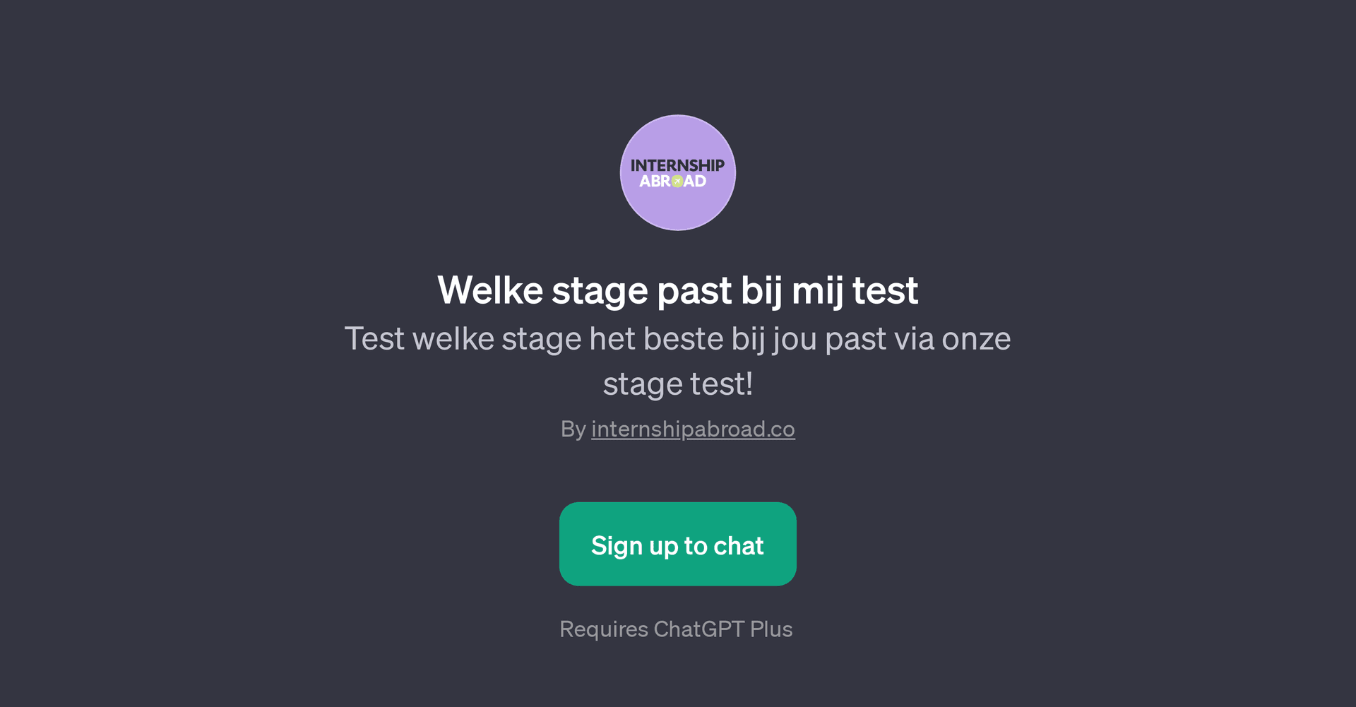 Welke stage past bij mij test
