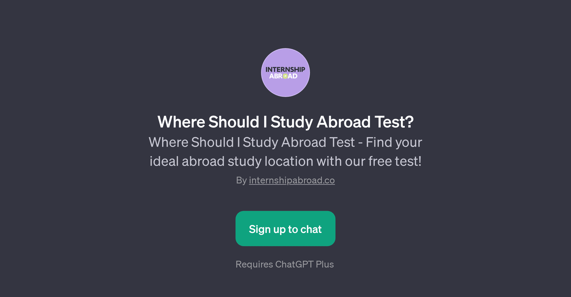 Where Should I Study Abroad Test