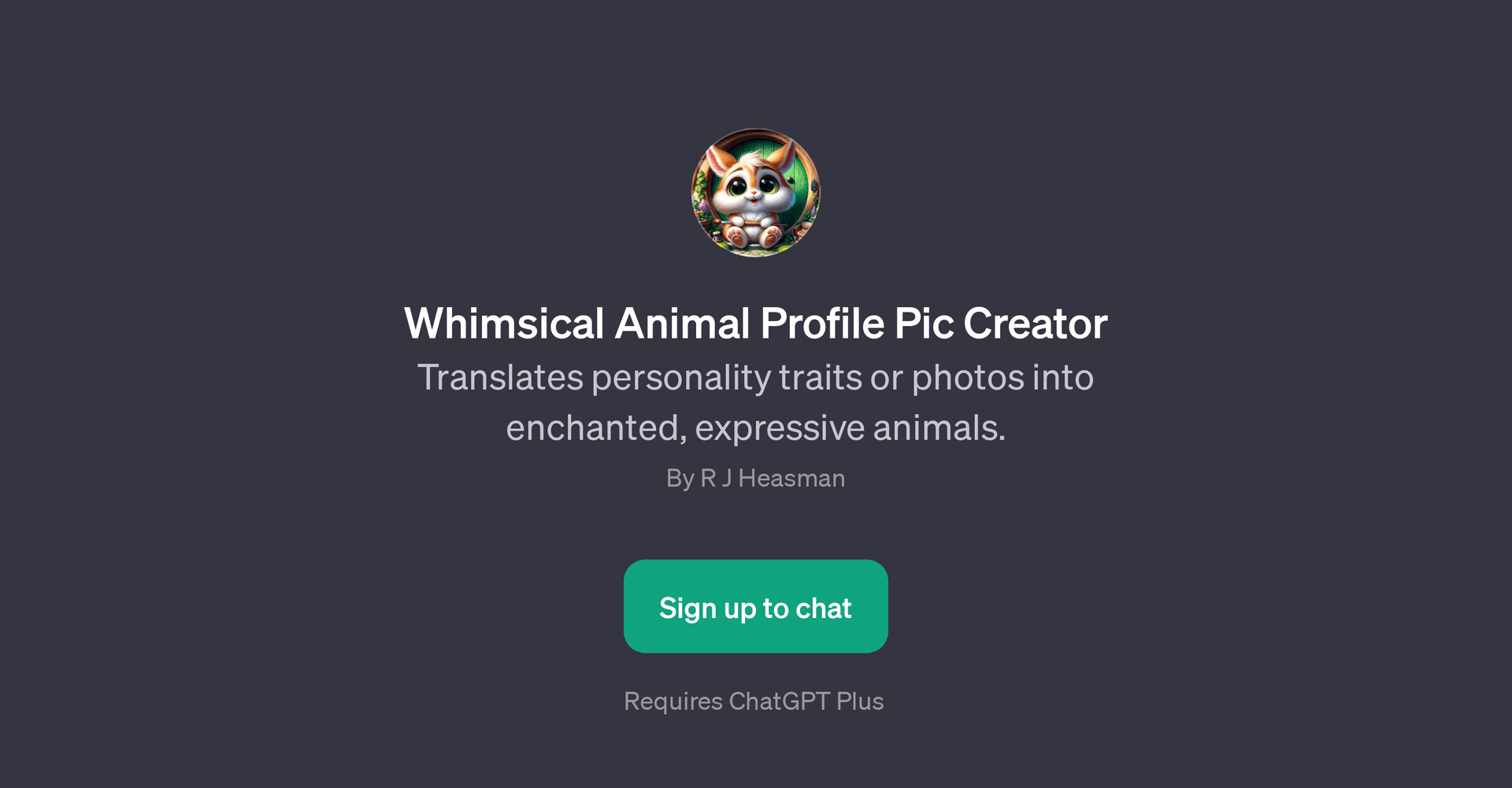 Whimsical Animal Profile Pic Creator