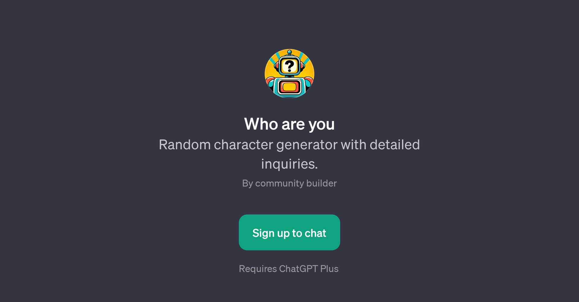 Who are you
