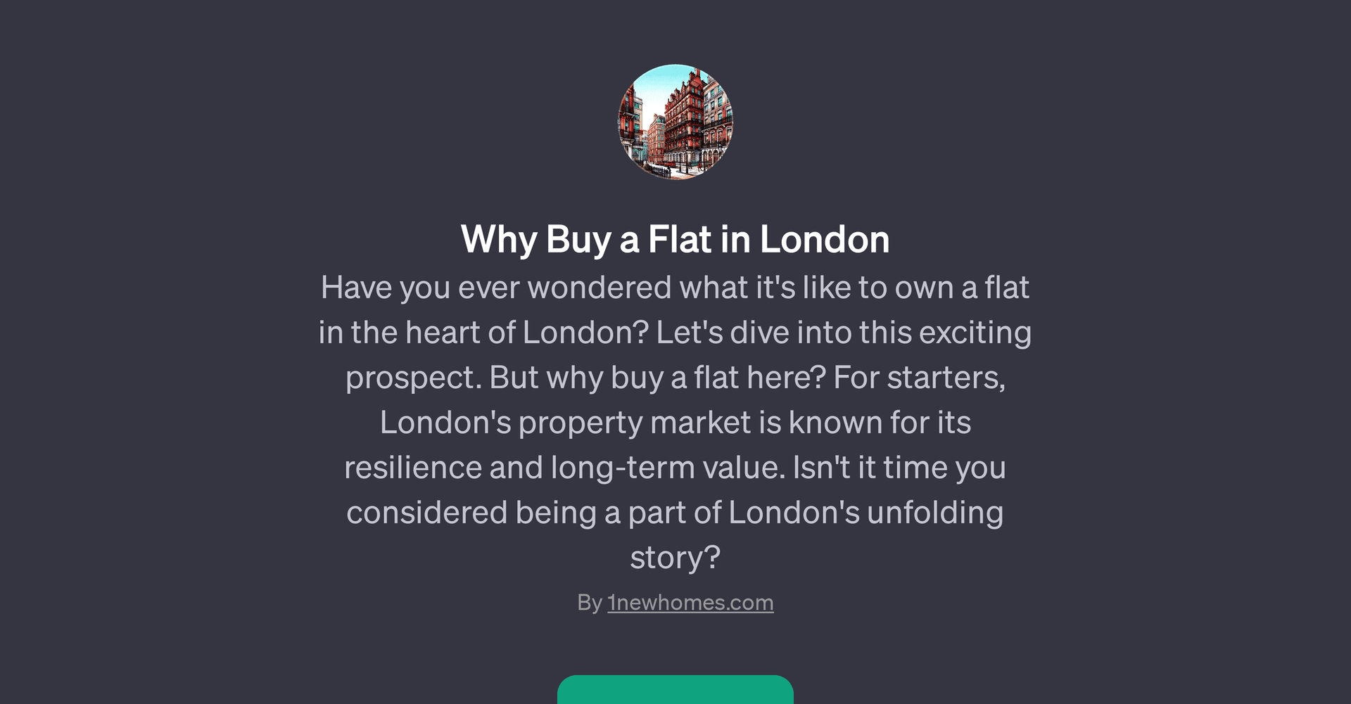 Why Buy a Flat in London