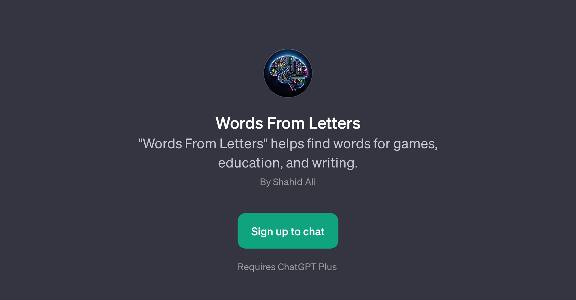 Words From Letters