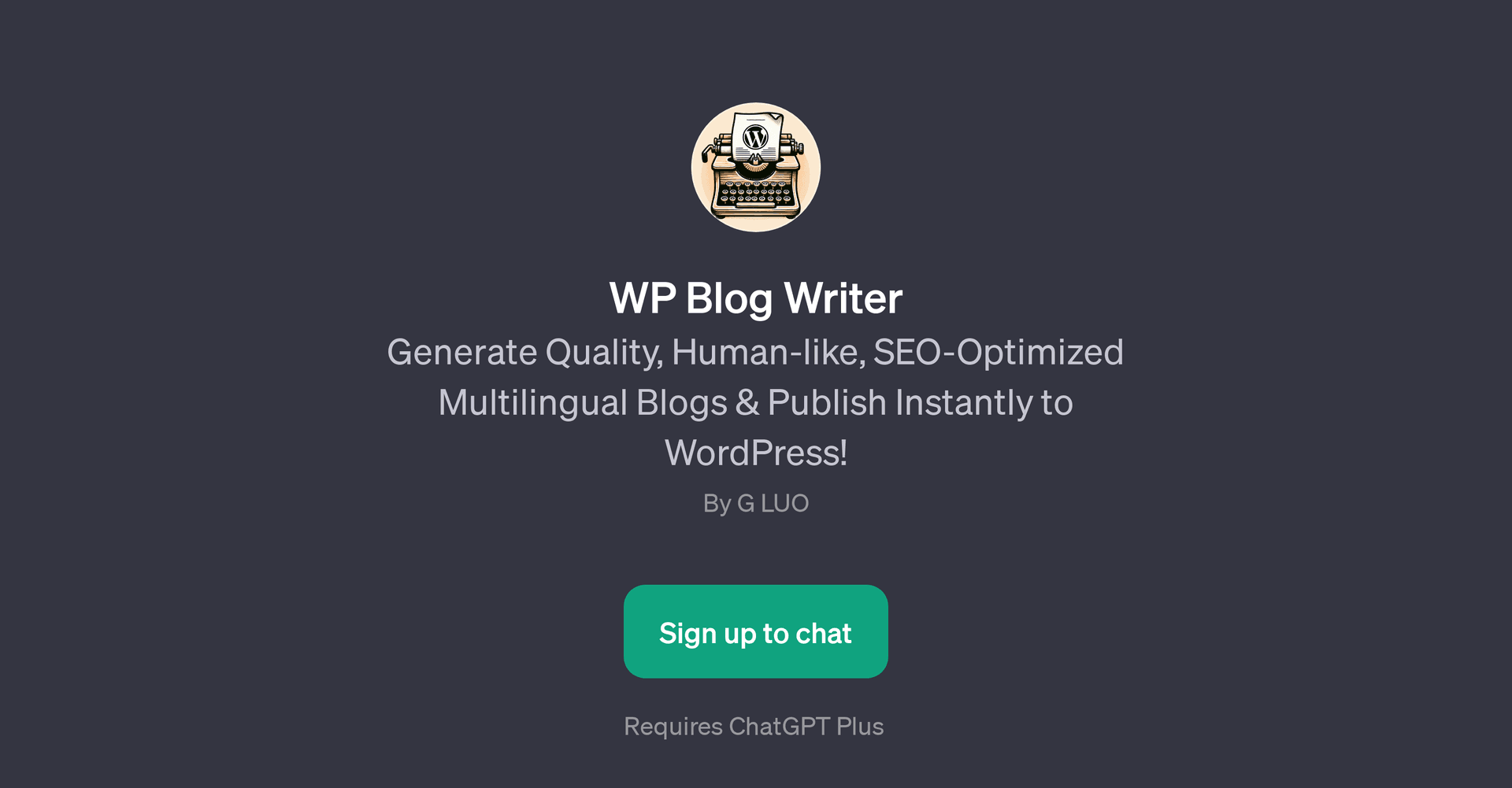 WP Blog Writer