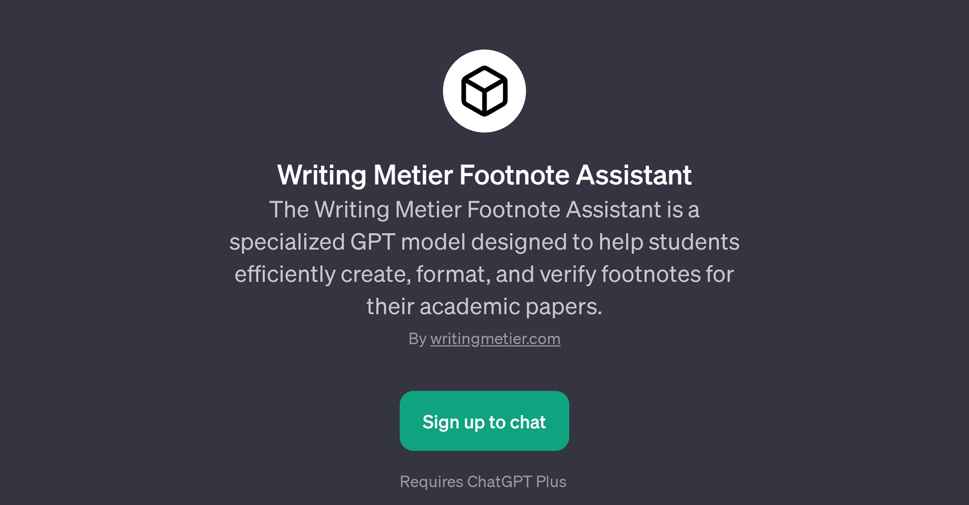 Writing Metier Footnote Assistant