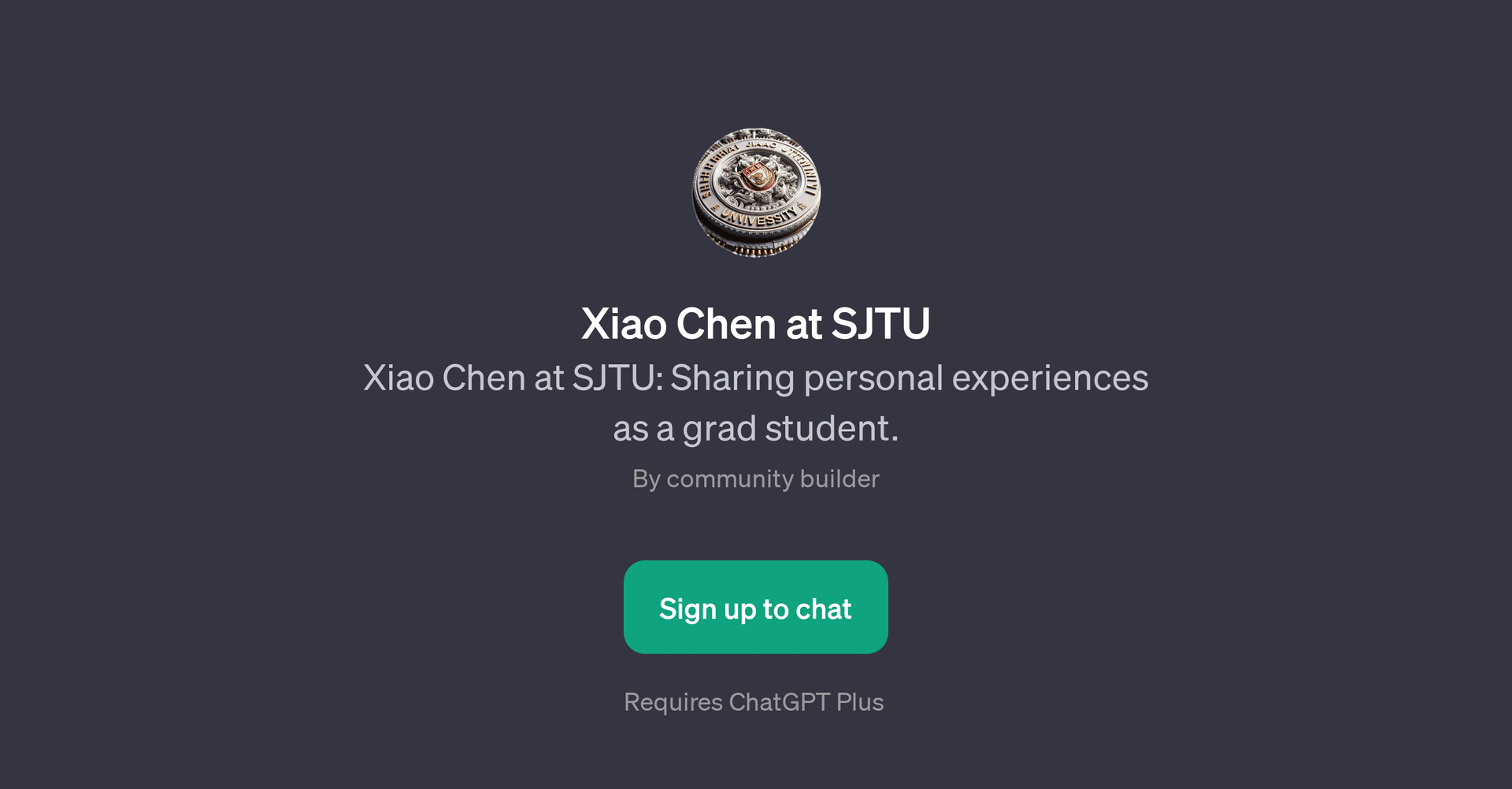 Xiao Chen at SJTU