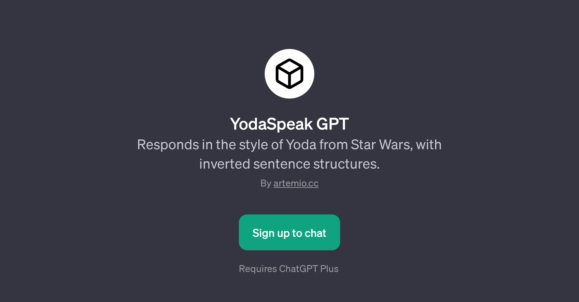 YodaSpeak GPT
