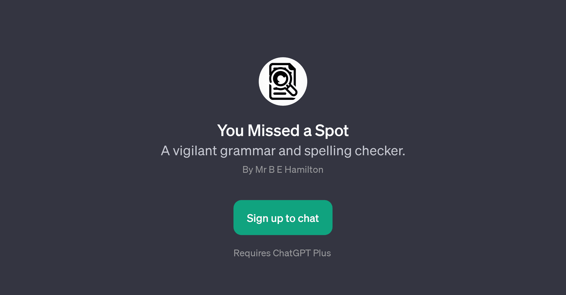 You Missed a Spot