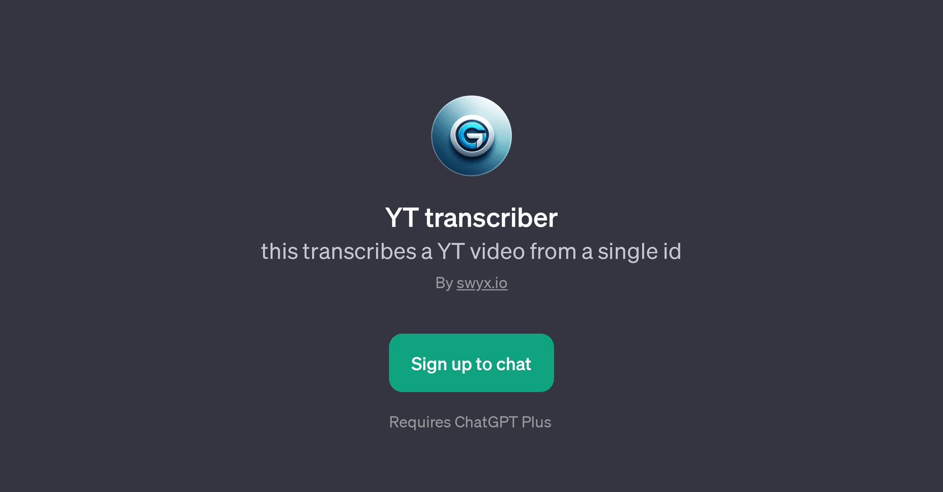 YT Transcriber